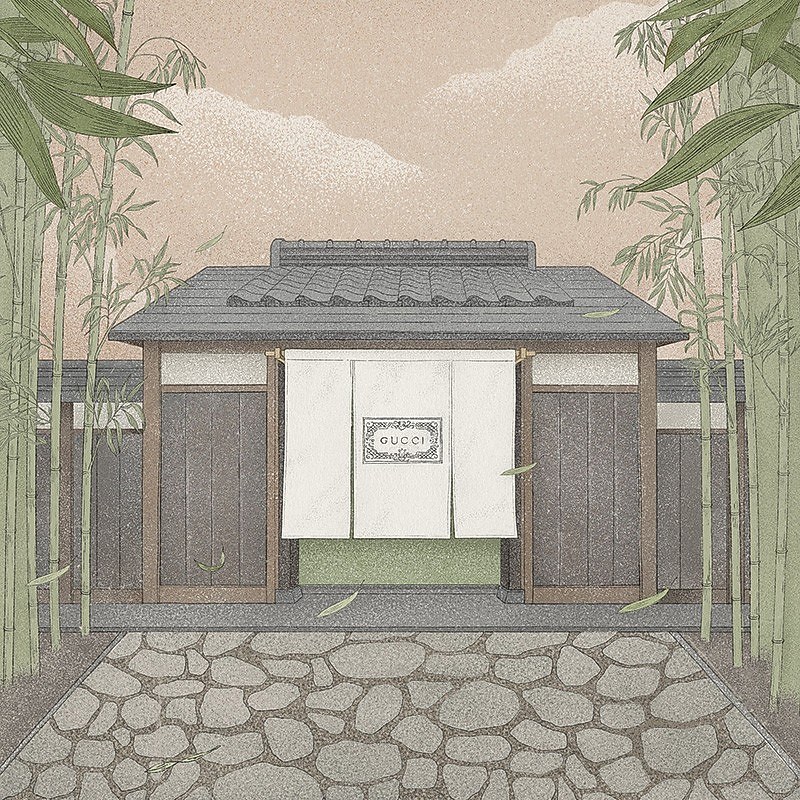 视野| GUCCI 在京都举办Gucci Bamboo House 竹屋主题展览：古董 